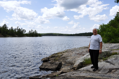 Lee Duquette at Nestor Falls in Ontario Canada